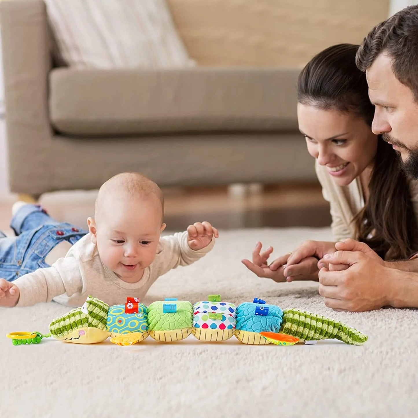 Baby Tummy Play Time Toys 6-12 Months, Soothe Stuffed Animal Toys for 6-12 Months