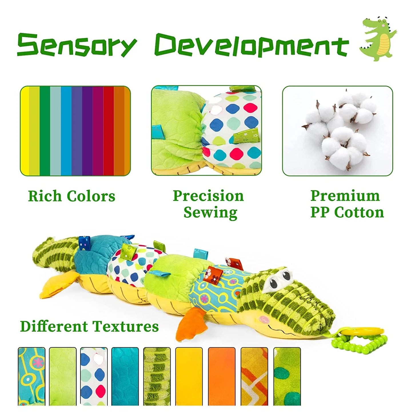 Baby Tummy Play Time Toys 6-12 Months, Soothe Stuffed Animal Toys for 6-12 Months