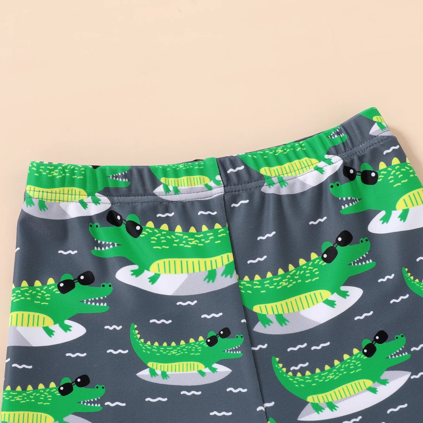 Toddler Baby Boys Swimsuits Trunk Rashguard Long Sleeve Top Shorts Two Pieces Bathing Suit Swimwear Outfit for 6-9 Months