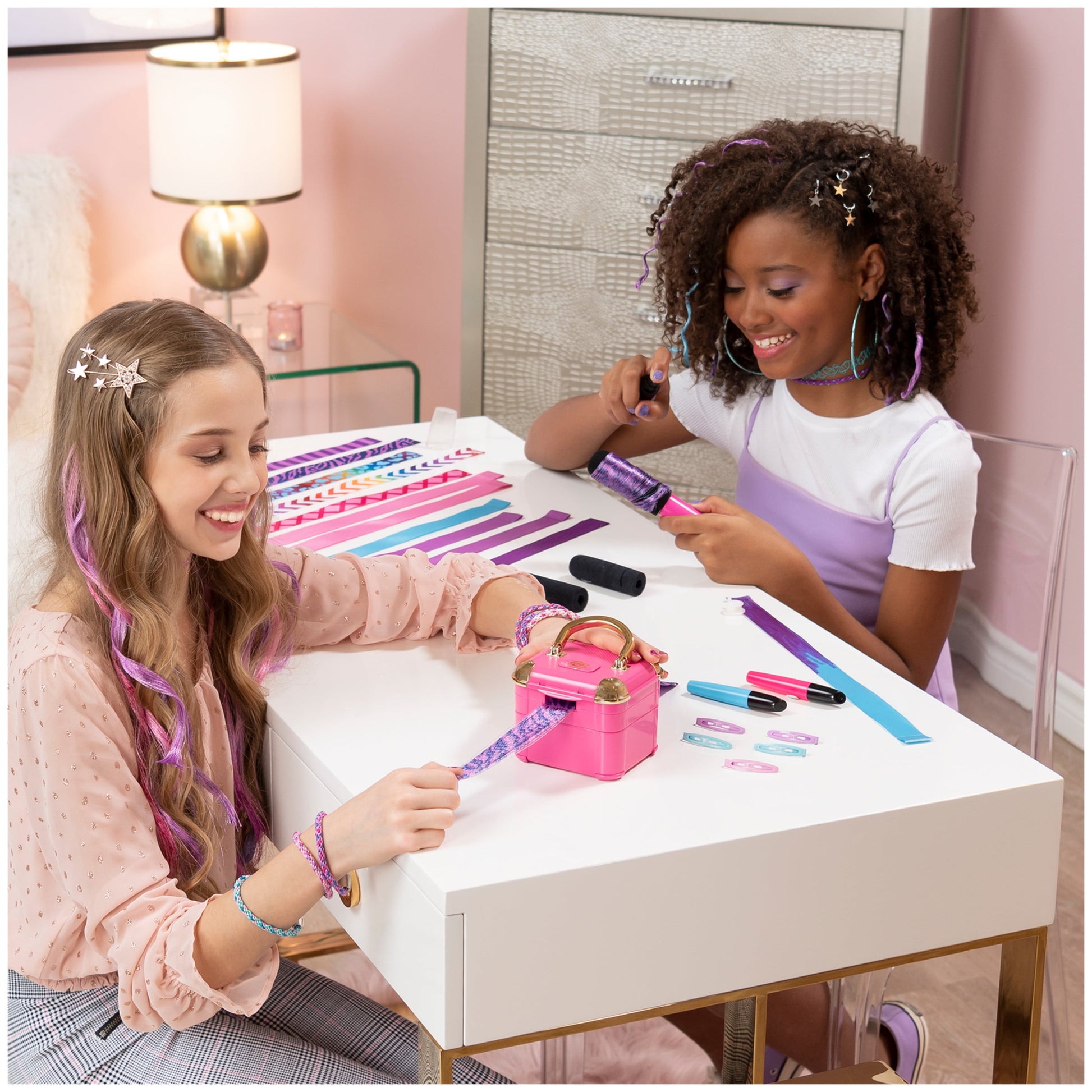 , Hollywood Hair Extension Maker with 12 Customizable Extensions and Accessories, for Kids Aged 8 and Up