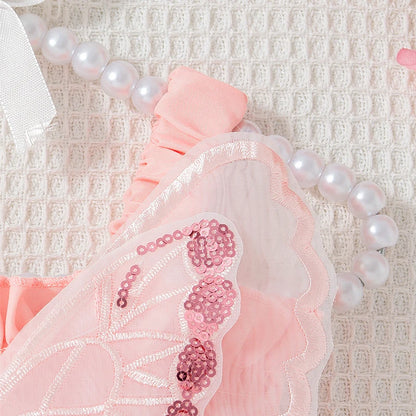 Baby Girl Dress Summer Butterfly Wings Halter Puffy Baby Clothes Girl Cute Casual Baby Dresses Children'S Princess Dresses