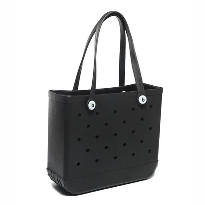 EVA Waterproof Summer Storage Basket Mini Kid Beach Bogg Bag Women Shopping Bag Picnic Rubber Jelly Tote Bogg Bag Kid Purses