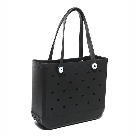 EVA Waterproof Summer Storage Basket Mini Kid Beach Bogg Bag Women Shopping Bag Picnic Rubber Jelly Tote Bogg Bag Kid Purses