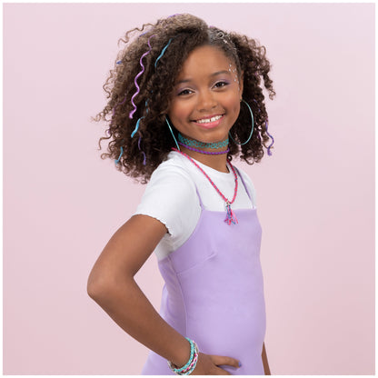 , Hollywood Hair Extension Maker with 12 Customizable Extensions and Accessories, for Kids Aged 8 and Up