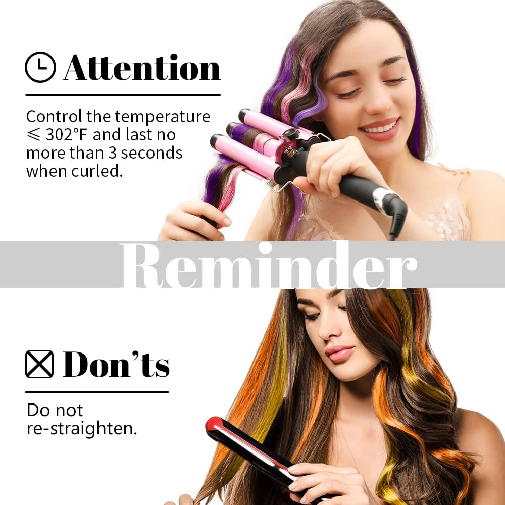 24 Pcs Colored Hair Extensions for Kids, Crazy Hair Day Accessories, Rainbow Clip in Hair Extensions for Girls